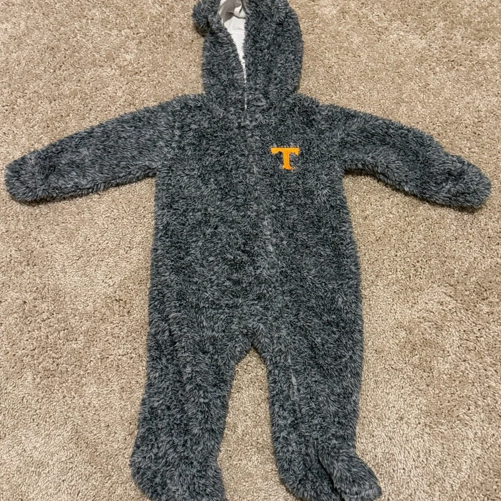 Tennessee Volunteers Game Nap Teddy Fleece Bunting Sleeper Size 3-6 Months